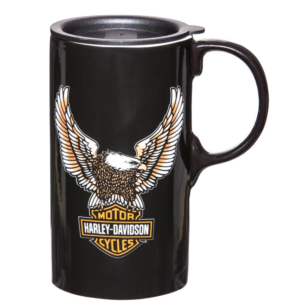 Harley Davidson Travel Ceramic Coffee Cup 20 oz. Tall Boy